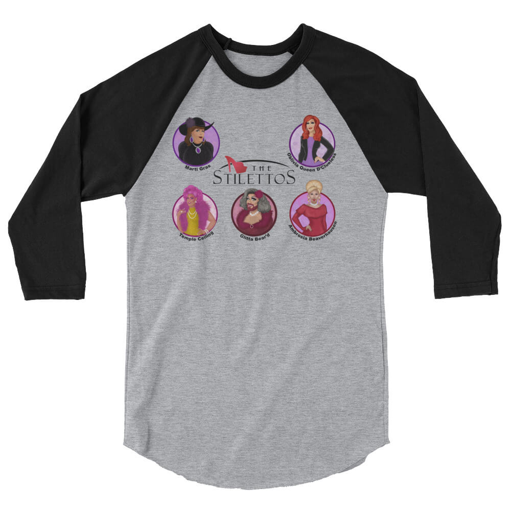Stilettos 3/4 sleeve raglan shirt - Image 2