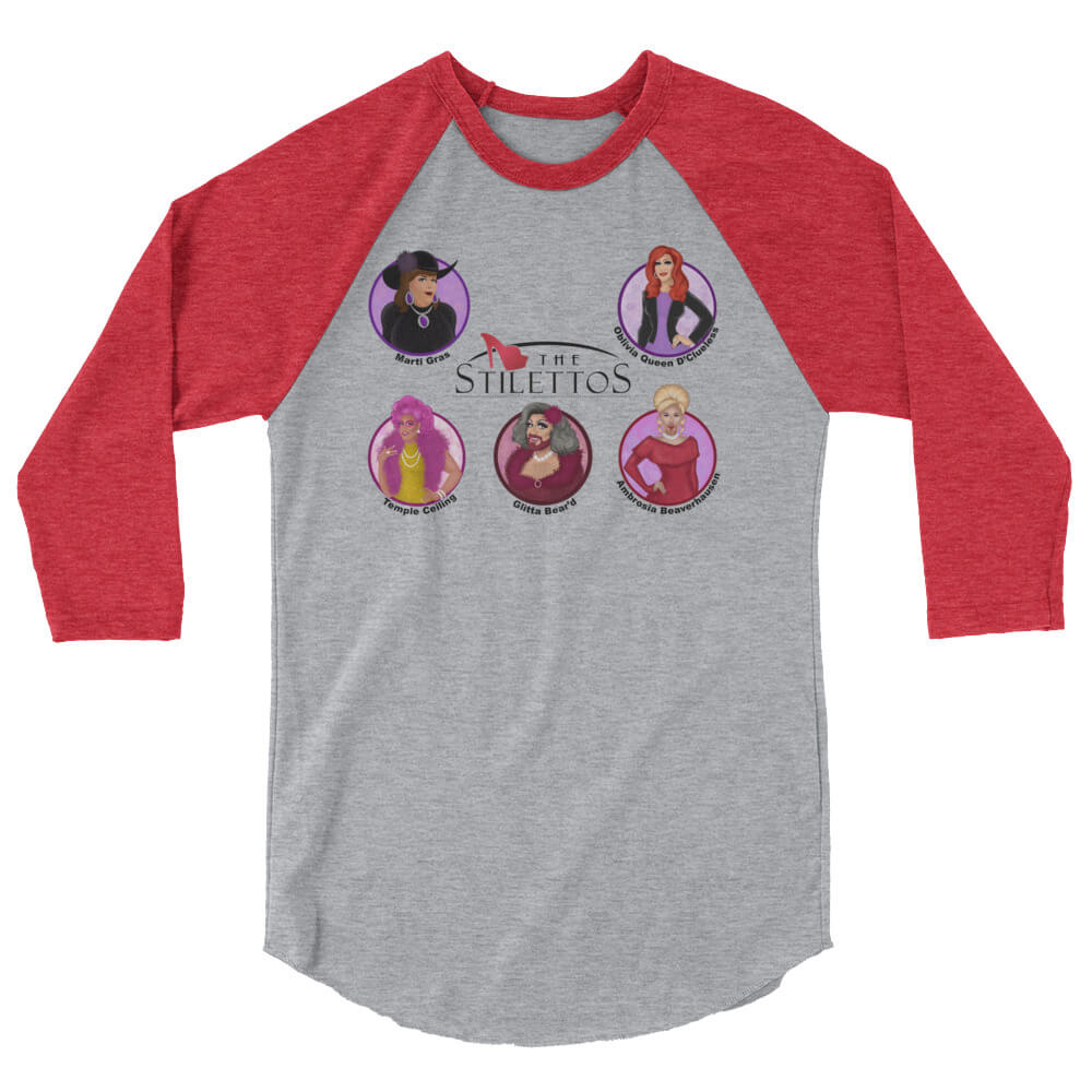 Stilettos 3/4 sleeve raglan shirt - Image 3